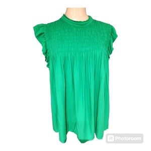Reg $65 Crown and Ivy Emerald Green Sleeveless top size 2x
